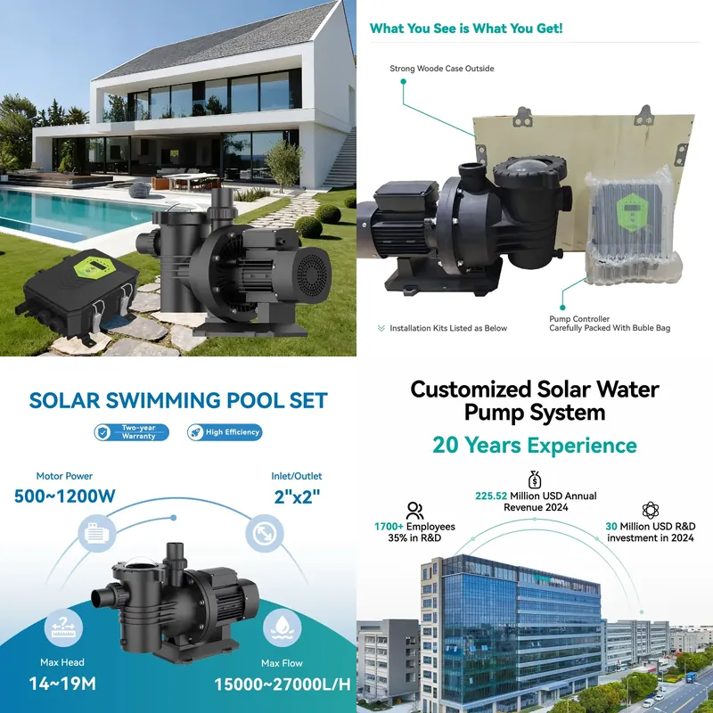 Solar Pool Pump Kit - مجموعة مضخة حمام سباحة شمسية من