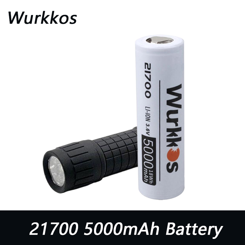 Renewable Energy Battery - Wurkkos 21700 5000mAh بطارية ليثيوم قابلة