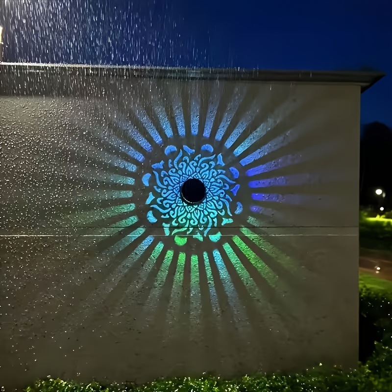 Renewable Energy Solar - مصباح جداري شمسي LED بتصميم ماندالا،