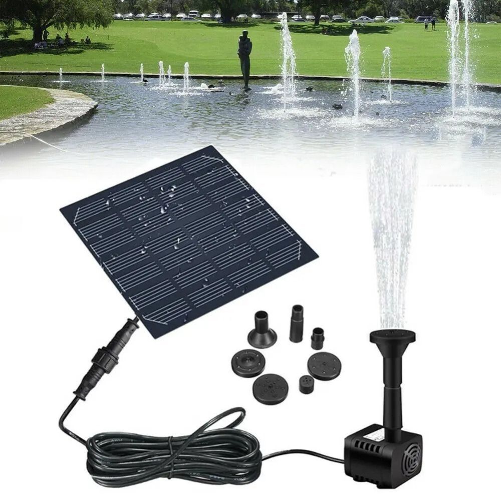 مضخة نافورات شمسية صغيرة ، مجم - مراجعة Solar Pool Pump Kit وسعره