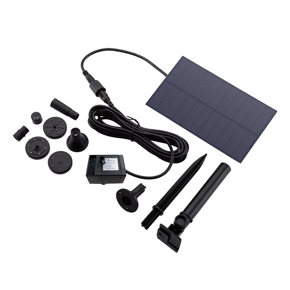 مضخة نافورة شمسية صغيرة 5 واط  - مراجعة Solar Pool Pump Kit وسعره