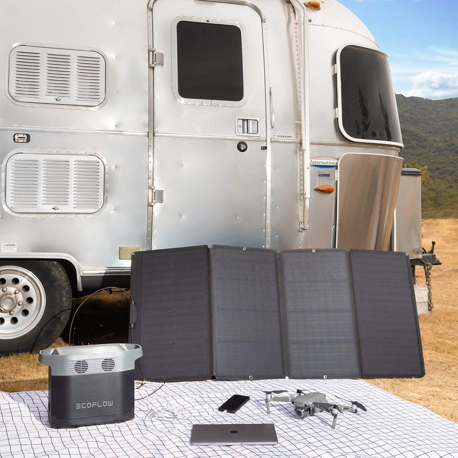 لوح شمسي قابل للطي بقوة 160 وا - مراجعة Portable Power Station وسعره