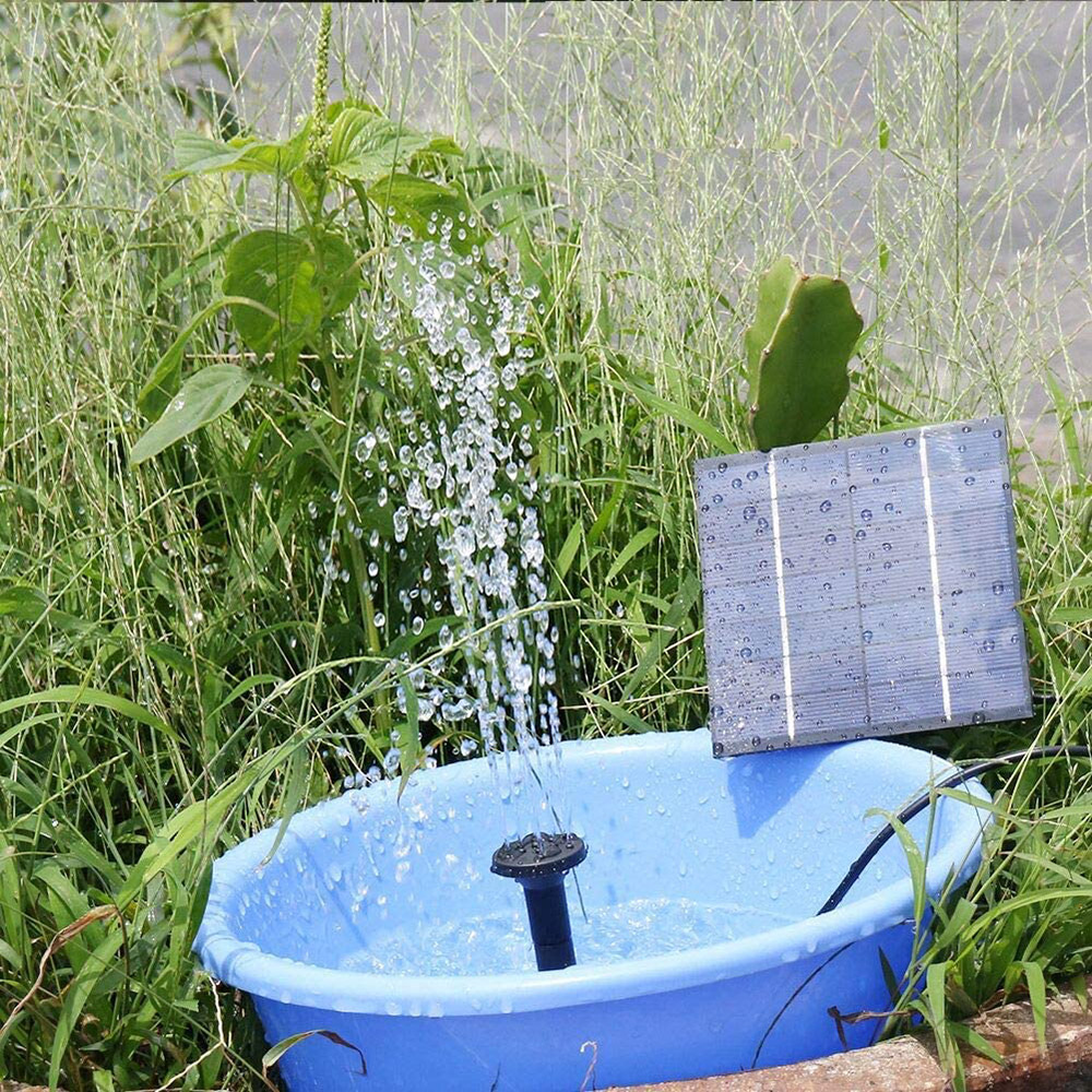 مضخة نافورات شمسية صغيرة ، مضخ - مراجعة Solar Pool Pump Kit وسعره